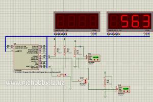 PIC16F676 - Термометры - Конструкции для дома и дачи Практическая схема термометра с термопарой